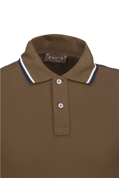 Erkek Çift Çizgili Kol Bantlı Polo Yaka T-Shirt
