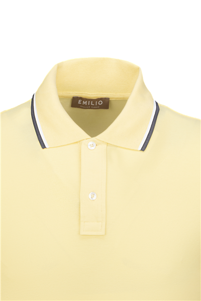 Erkek Çift Çizgili Kol Bantlı Polo Yaka T-Shirt