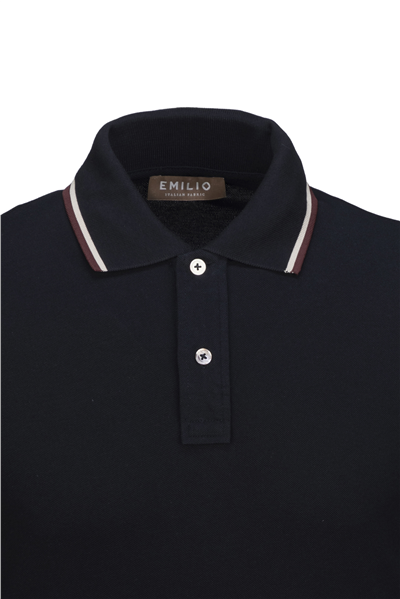 Erkek Çift Çizgili Kol Bantlı Polo Yaka T-Shirt