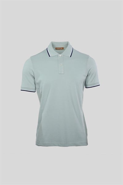 Erkek Çift Çizgili Kol Bantlı Polo Yaka T-Shirt