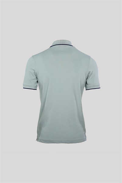 Erkek Çift Çizgili Kol Bantlı Polo Yaka T-Shirt