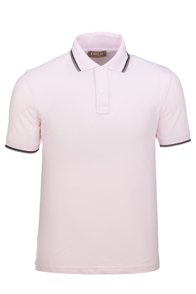 Erkek Çift Çizgili Kol Bantlı Polo Yaka T-Shirt