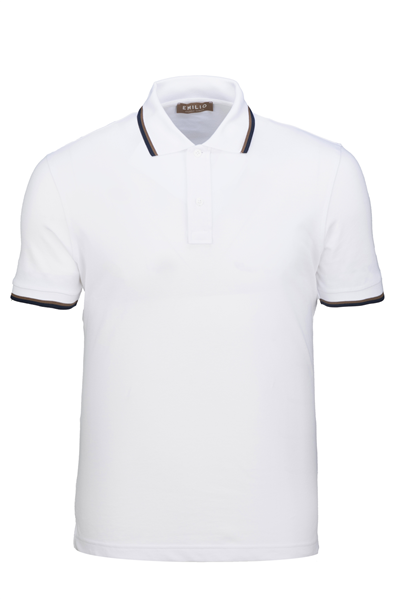 Erkek Çift Çizgili Kol Bantlı Polo Yaka T-Shirt