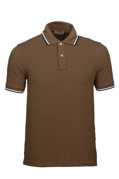Erkek Çift Çizgili Kol Bantlı Polo Yaka T-Shirt