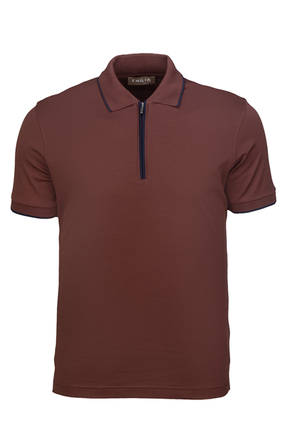 Erkek Fermuarlı Polo Yaka T-Shirt