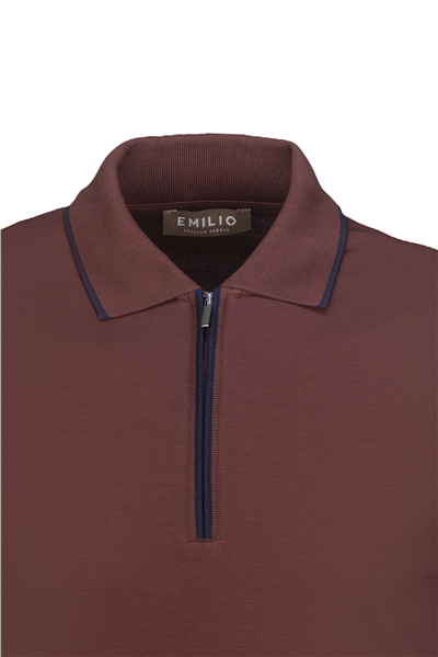 Erkek Fermuarlı Polo Yaka T-Shirt