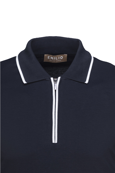 Erkek Fermuarlı Polo Yaka T-Shirt