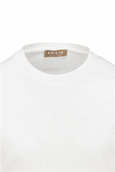 Erkek kol Bantlı Bisiklet Yaka T-Shirt