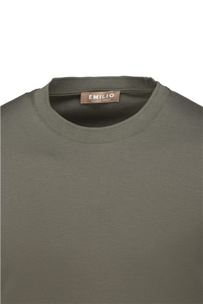 Erkek kol Bantlı Bisiklet Yaka T-Shirt