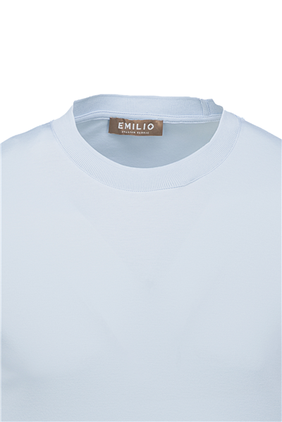 Erkek kol Bantlı Bisiklet Yaka T-Shirt
