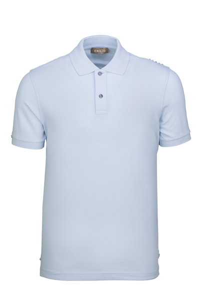 Erkek Kol Bantlı Boncuk İşleme Polo Yaka Erkek T-Shirt