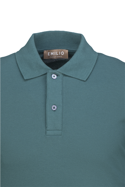 Erkek Kol Bantlı Boncuk İşleme Polo Yaka Erkek T-Shirt