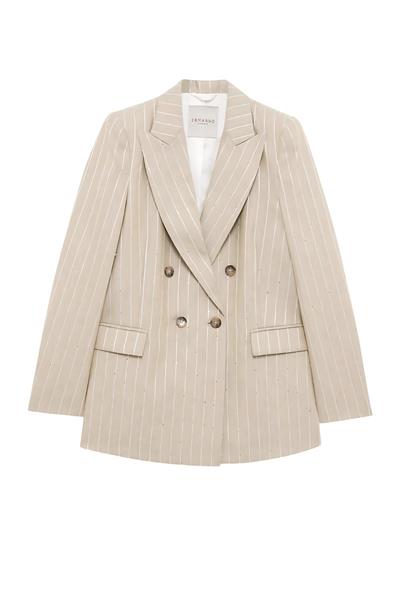 Ermanno Firenze Kadın Blazer Ceket Bej