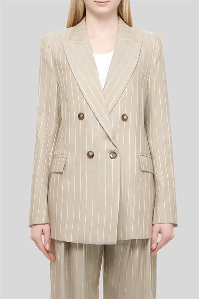Ermanno Firenze Kadın Blazer Ceket Bej