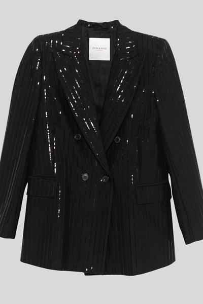 Ermanno Firenze Kadın Blazer Ceket Siyah