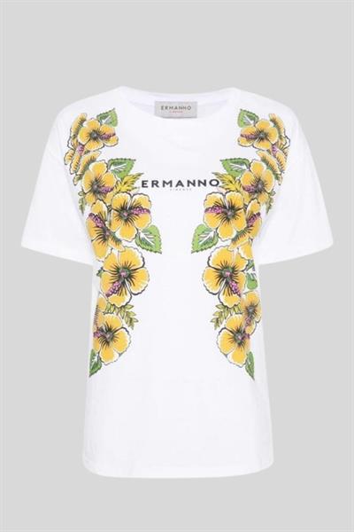 Ermanno Firenze Kadın Tişört Beyaz