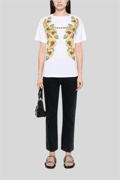 Ermanno Firenze Kadın Tişört Beyaz