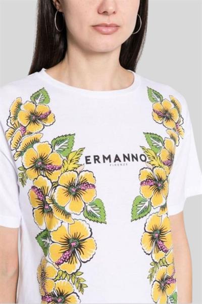 Ermanno Firenze Kadın Tişört Beyaz