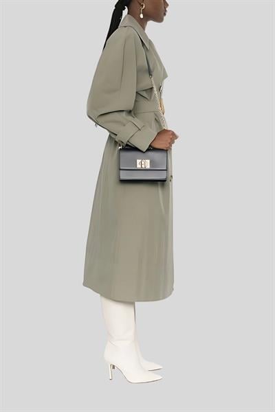 Furla Bakare Flip Lock Kadın Omuz Çantası Siyah