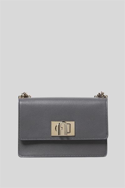 Furla Bakare Flip Lock Kadın Omuz Çantası Gri