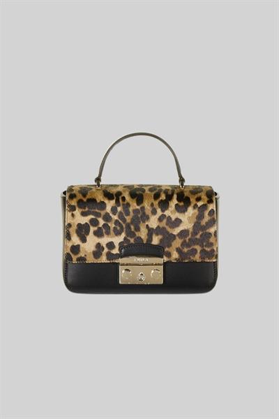 Furla Leopar Desenli Kadın El Çantası TONI GREIGE-NERO