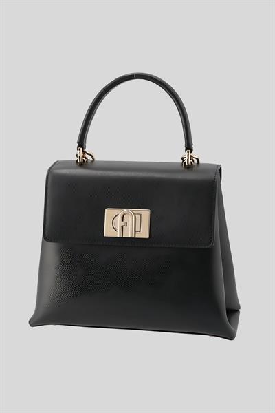 Furla Marka Logolu Kadın El Çantası Siyah
