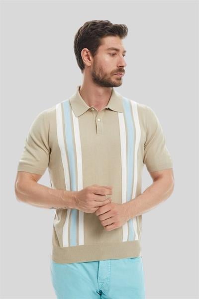Gran Sasso Erkek Polo T-Shirt Bej