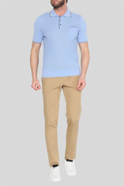 Gran Sasso Erkek Polo Yaka T-Shirt Kahverengi