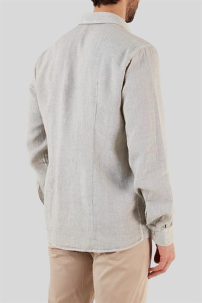 Gran Sasso Erkek Regular Fit Keten Gömlek Bej