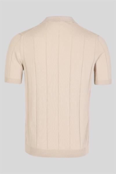 Gran Sasso Erkek Slim Fit Triko T-shirt Bej