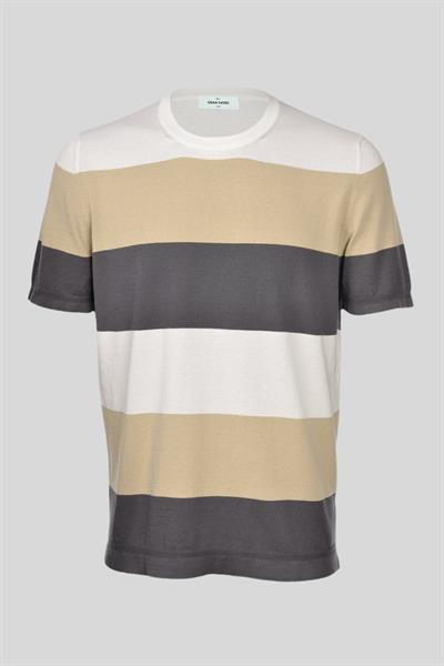 Gran Sasso Erkek Yuvarlak Yaka T-Shirt Beyaz