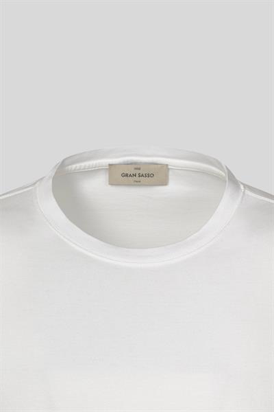 Gran Sasso Erkek Yuvarlak Yaka T-Shirt Beyaz