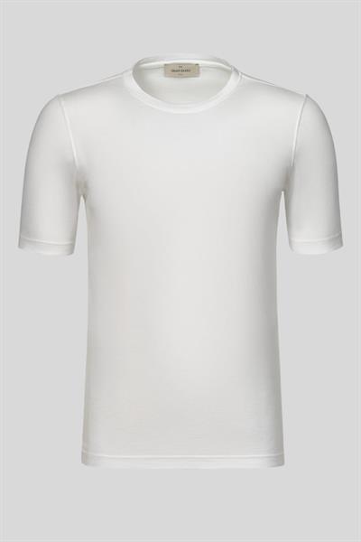 Gran Sasso Erkek Yuvarlak Yaka T-Shirt Beyaz