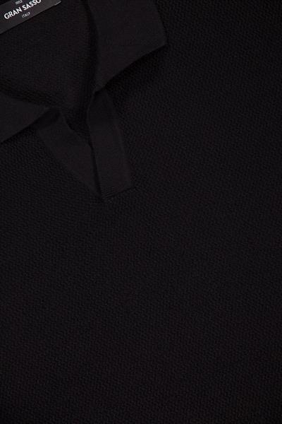 Gran Sasso Regular Fit Polo Yaka T-Shirt Siyah