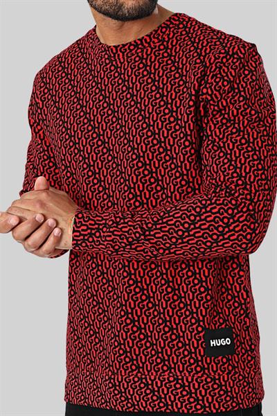 Hugo Bisiklet Yaka Erkek Sweatshirt Çok Renkli