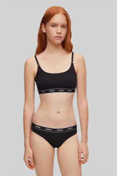 Hugo Boss 3lü Paket Şerit Kadın Tanga Siyah