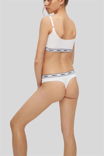 Hugo Boss 3lü Paket Şerit Kadın Tanga Beyaz 100