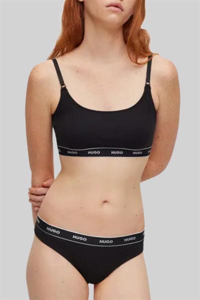 Hugo Boss 3lü Paket Şerit Kadın Tanga Siyah