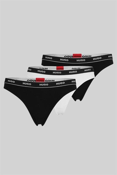 Hugo Boss 3lü Paket Şerit Kadın Tanga Çok Renkli