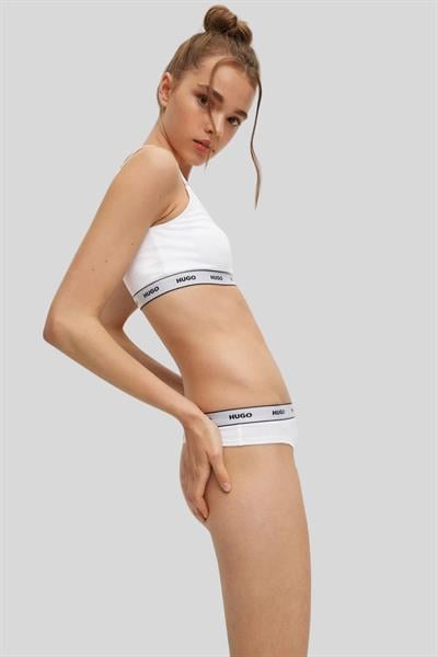 Hugo Boss 3lü Paket Şerit Kadın Tanga Beyaz 100