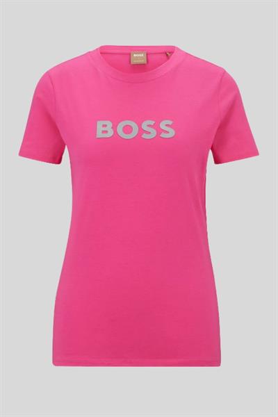 Hugo Boss Baskılı Kadın T-Shirt Pembe