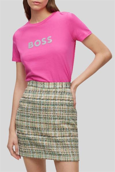 Hugo Boss Baskılı Kadın T-Shirt Pembe