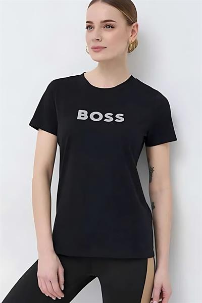 Hugo Boss Baskılı Kadın T-Shirt Siyah 003