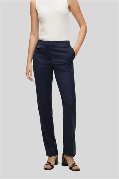 Hugo Boss Kadın Yün Pantolon Lacivert 466