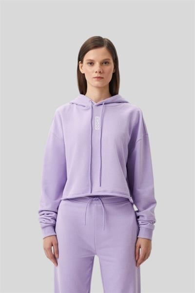 Hugo Boss Kapüşonlu Kadın Sweatshirt Mor