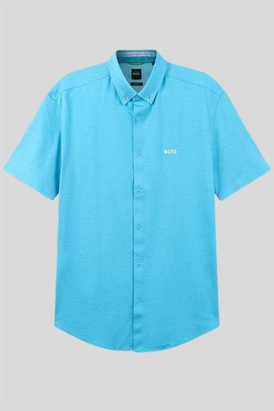 Hugo Boss Kısa Kollu Erkek Gömlek Mavi 497