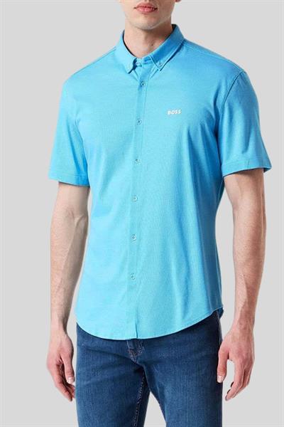 Hugo Boss Kısa Kollu Erkek Gömlek Mavi 497