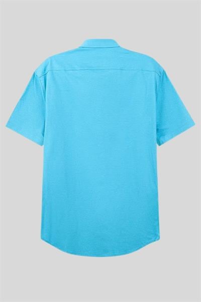 Hugo Boss Kısa Kollu Erkek Gömlek Mavi 497