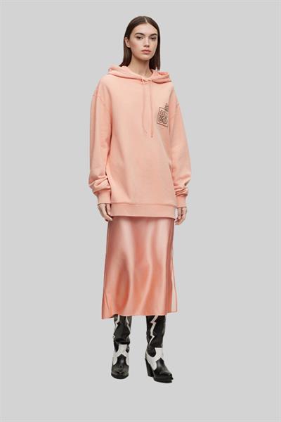 Hugo Boss Oversize Kapüşonlu Kadın Sweatshirt Pembe