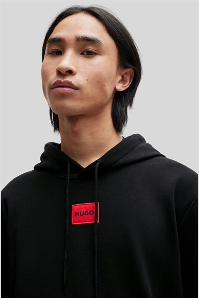 Hugo Boss Pamuklu Kapşonlu Erkek Sweatshirt Siyah